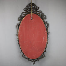 Carica l&#39;immagine nel visualizzatore di Gallery, Specchio Ovale in Ottone Antico Vintage D&#39;Epoca &#39;900 Stile Barocco Specchiera - Ghetto Luxury Milan
